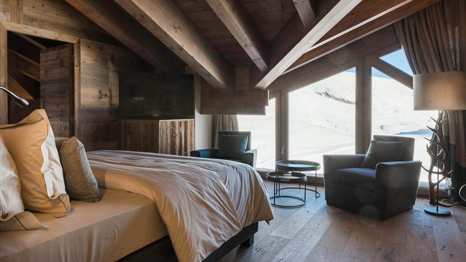 Interior of a suite in the mountain lodge